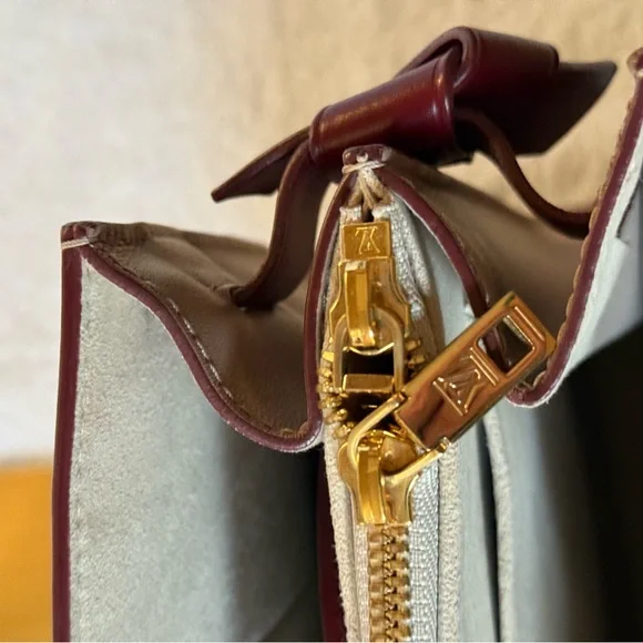 Louis Vuitton Monogram Cuir Plume Very Tote MM Mastic Raisin - Picture 3 of 12